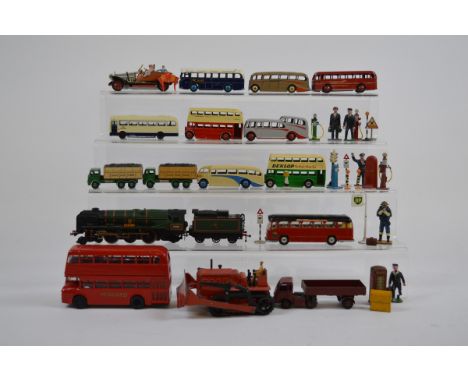 A collection of vintage unboxed diecast models including, Dinky, Corgi and Budgie examples together with a Wrenn Exeter 34001