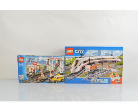 A boxed Lego City High Speed Passenger Train, 60051, unopened together with boxed Train Station 7937 opened with manual, unch