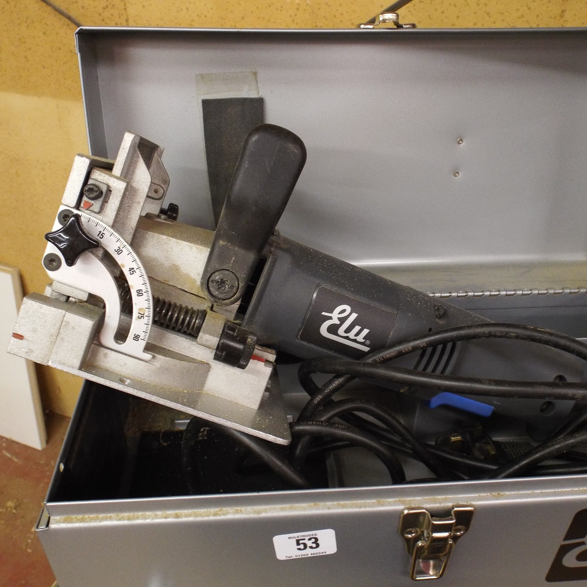 ELU Electric biscuit jointer in metal case Model No. MBR 100