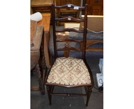 An Edwardian ladder back bedroom chair