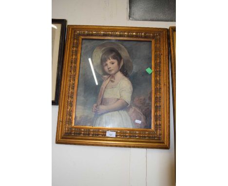 Gilt framed print of a girl