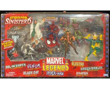 Toy Biz Marvel Legends multiple action figure set, Item No.70303 Spider-Man vs Sinister 6, boxed 