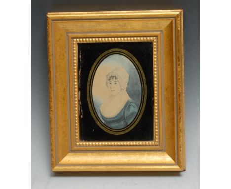 English School (19th century), a portrait miniature, of a lady 