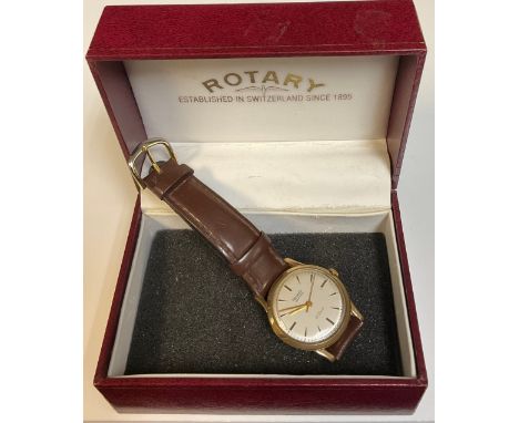 A Rotary Maximus 9ct gold wristwatch, boxed 