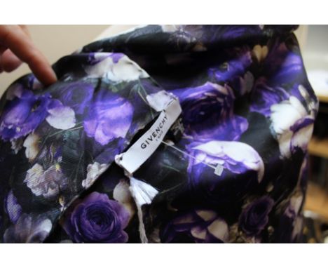 A GIVENCHY 100% SILK FLORAL SCARF