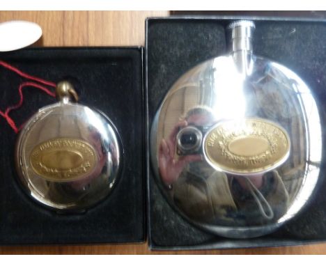 A cased Grant Dalvey Ltd of Scotland pocket flask, together with a cased Grant Dalvey Ltd of Scotland pocket cup