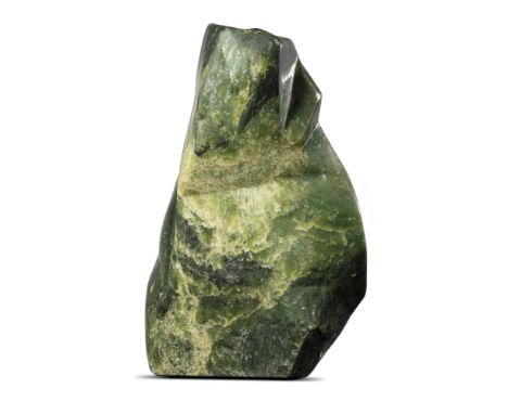 Mineral: A polished jade freeform, Afghanistan 34cm high