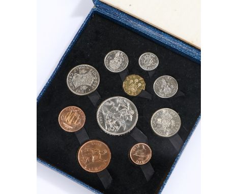 1951 Festival of Britain coin set, 10 item proof coin set in original case