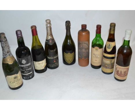 1970 Dom Perignon Champagne, 1963 Martinez Vintage Port, 1980 Steinweiler, Peach Wine, 1934 Echezeaux, Collection du Docteur 