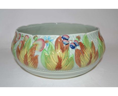 A Clarice Cliff bowl in Autumn Leaf patter, 20cm diameter