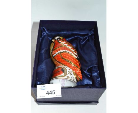 A boxed Royal Worcester candlesnuffer in the form of a bird