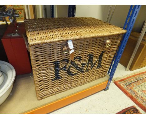A Fortnum & Masons hamper, together with an Olivetti 82 typewriter and a cased picnic set
