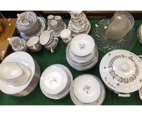 A Noritake "Margot" pattern part dinner service to include dinner plates, side plates, bowls, tea plates, etc, together with 