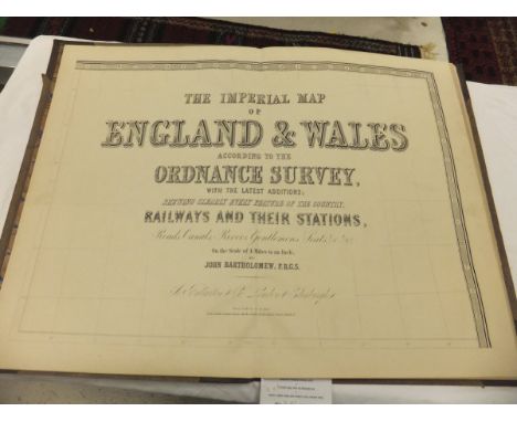 "The Imperial Map of England and Wales according to The Ordnance Survey with the latest additions showing clearly every featu