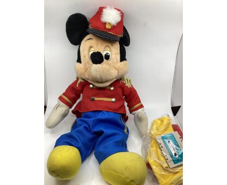 Large 26&rdquo; Mickey Mouse talking vintage toy with tapes amd outfit and cap etc-used fun vintage toy( untested)