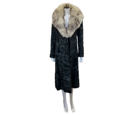 Vintage fur to include a 3/4 length shorn musquash with glossy ranch mink collar and cuffs, M-L, a pair of mahogany rabbit fi