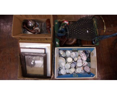 4x boxes of mixed ceramic, glass, silverware, wood work and pictures. Some maybe a/f.&nbsp;