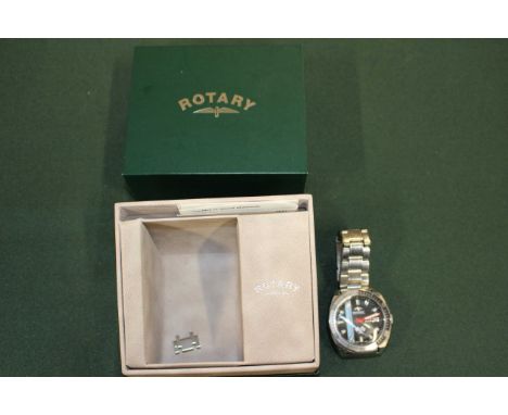 Rotary Aquaspeed Monza Gentleman's wristwatch with stainless steel strap.