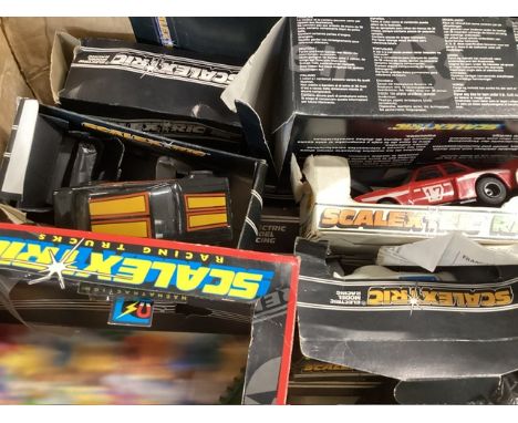 Vintage old scalextric track and some cars and parts-Old vintage stored parts in various order to add to a set of for display