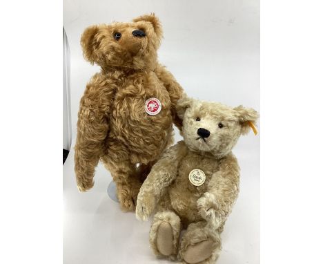 Steiff German vintage PB 1904 teddy bear ref 404115 boot button eyes and applied waxy nose &nbsp;replica 2004, and a classic 