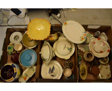 A good and large collection of mixed pottery to include Carlton Ware, Sylvac, Midwinter, Meaking, Crown Ducal, Ivory Ware etc