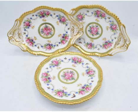 A good collection of Spode Copelands China R2972 manufactored for Harrods of London decorated with flowers and butterflies wi