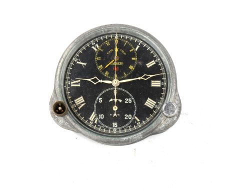 JAEGER - a Vintage motorcar 8-day dashboard clock, serial no. 213674, diameter 8.5cm, working orderMovement - currently worki