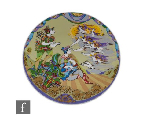 Bjorn Wiinblad - Rosenthal - A contemporary charger  decorated with a scene from Die Zauberflote (The Magic Flute), printed m