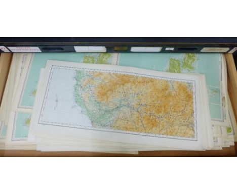 Scotland - A quantity of early 20th century ordnance survey maps, Bartholomew