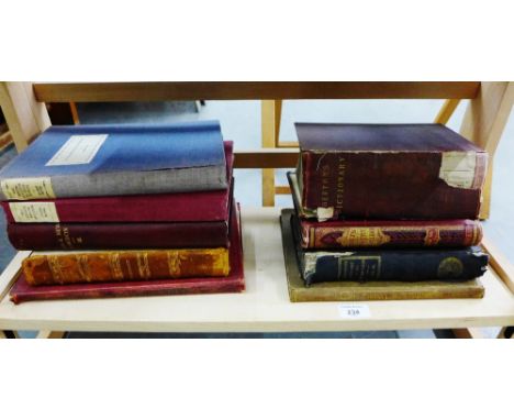 Shelf of miscellaneous books to include The Perambulator in Edinburgh, together with The London Perambulator by James Bone et