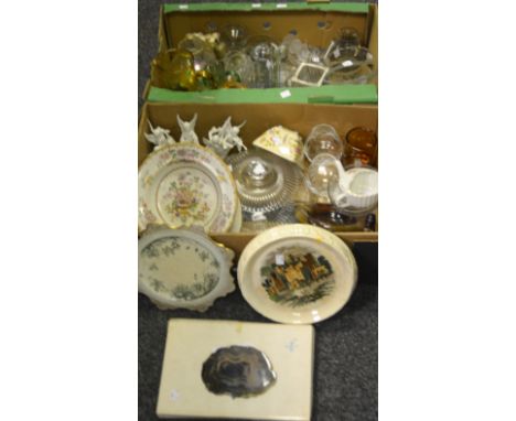 Ceramics and Glass - a set of seven West German porcelain figures, of angels playing musical instruments, blue printed marks;