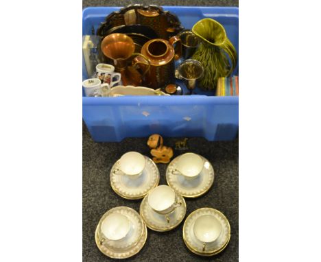 Household Goods - a Wade Disney model of a dog; Wade whimsies (2);a Hornsea Bronte pattern six-setting tea service ; George I