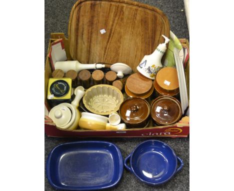 Kitchenalia - a Portmeirion The Botanic Garden soap and oil dispenser, second quality; a Hornsea Bronte six jar spice rack; c