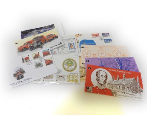 A large quantity of Queen Elizabeth II Isle of Man stamps, first day cover presentation packs etc