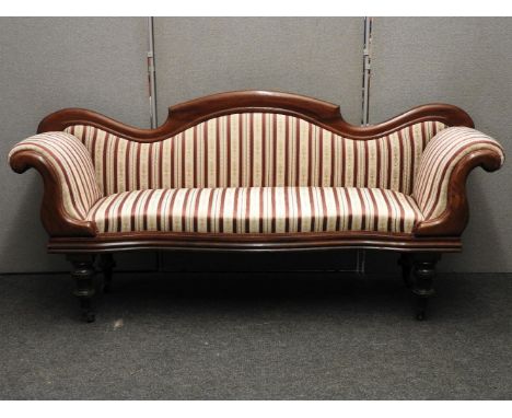 A late 19th century mahogany framed sofa