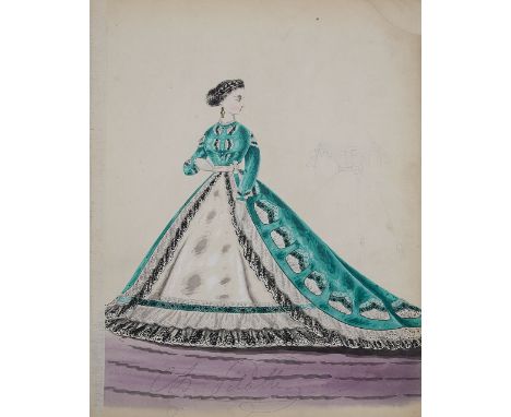 Charles Pilatte (1813-1885) Costumes et Demi Toilette 1864-1872comprising sixty designs for evening dresses and ball gowns or