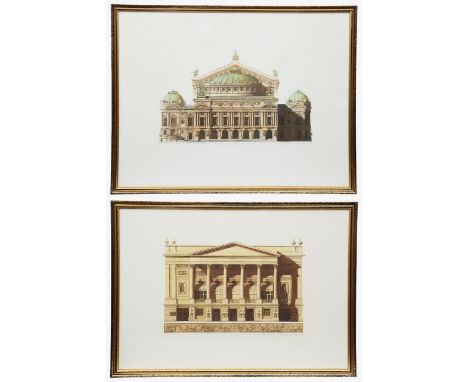 Andrew Ingamells (British, b.1956)'The Royal Opera House, Covent Garden' and 'Le Theatre De L'Opera, Paris', etchings with aq