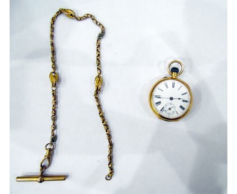 18ct gold Martin & Co, 151 Regent Street, London pocket watch with Roman numeral enamel dial, second subsidiary dial, engrave