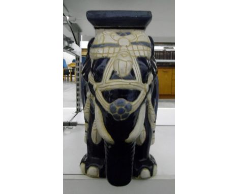 Ceramic elephant stool/jardiniere stand 