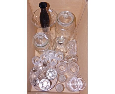 Assorted glassware, metalware, collectors' items, barometer, etc (4 boxes) 