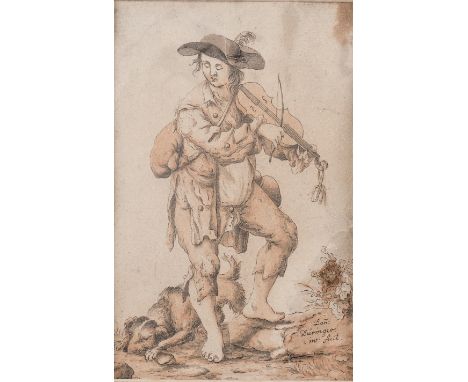 ATTRIBUTED TO DANIEL DURINGER (SWISS, 1720-1786) (2)The Fiddler
signed and inscribed 'Dan: Duringer. in fecit' (lower right)

