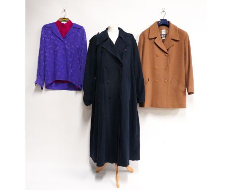 CELINE: A GROUP OF COATS AND OUTFITS (10)Modern
Including a camel wool coat size 42, a navy blue long trench coat size 38, a 