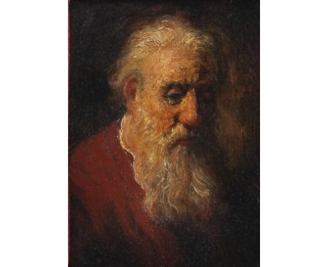 MANNER OF REMBRANDTPortrait of a bearded gentleman
oil on panel
11 x 8cm