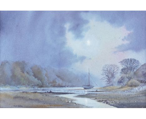 DAVID BELLAMY (20TH CENTURY) (3)Early morning light, Gweek
signed 'David Bellamy' (lower left)
watercolour and gouache
30 x 4