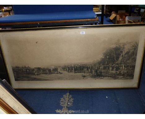 A large framed print 'The Country Meeting of The Royal Agricultural Society of England' published by Thomas Agnew, Repository