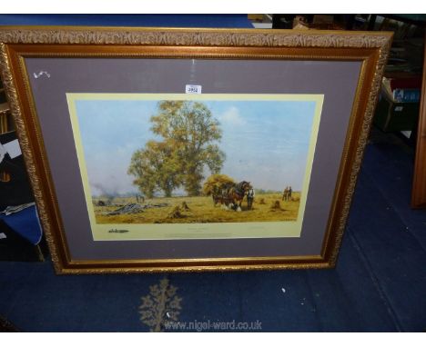 Framed print "life goes on Sept 1940" by David Shepherd (signed by artist).
