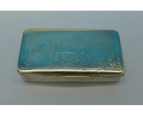 A 19th Century white metal snuff box