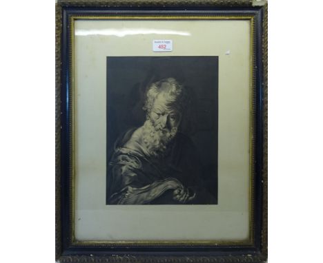 HENRY CAVE (1779-1836); a pen and ink Drawing probably of an old master, subject being half length portrait of a bearded man,