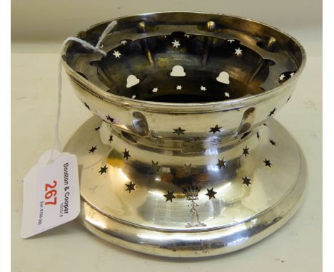 A William IV silver circular Spirit Stand decorated with the pierced star design, London 1831, maker Paul Storr, the base ins