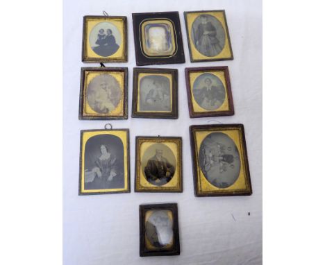 A 19th Century Dagguerrotype portrait of a child, the reverse with the trade label of Desmonts, Marseille and nine other 19th
